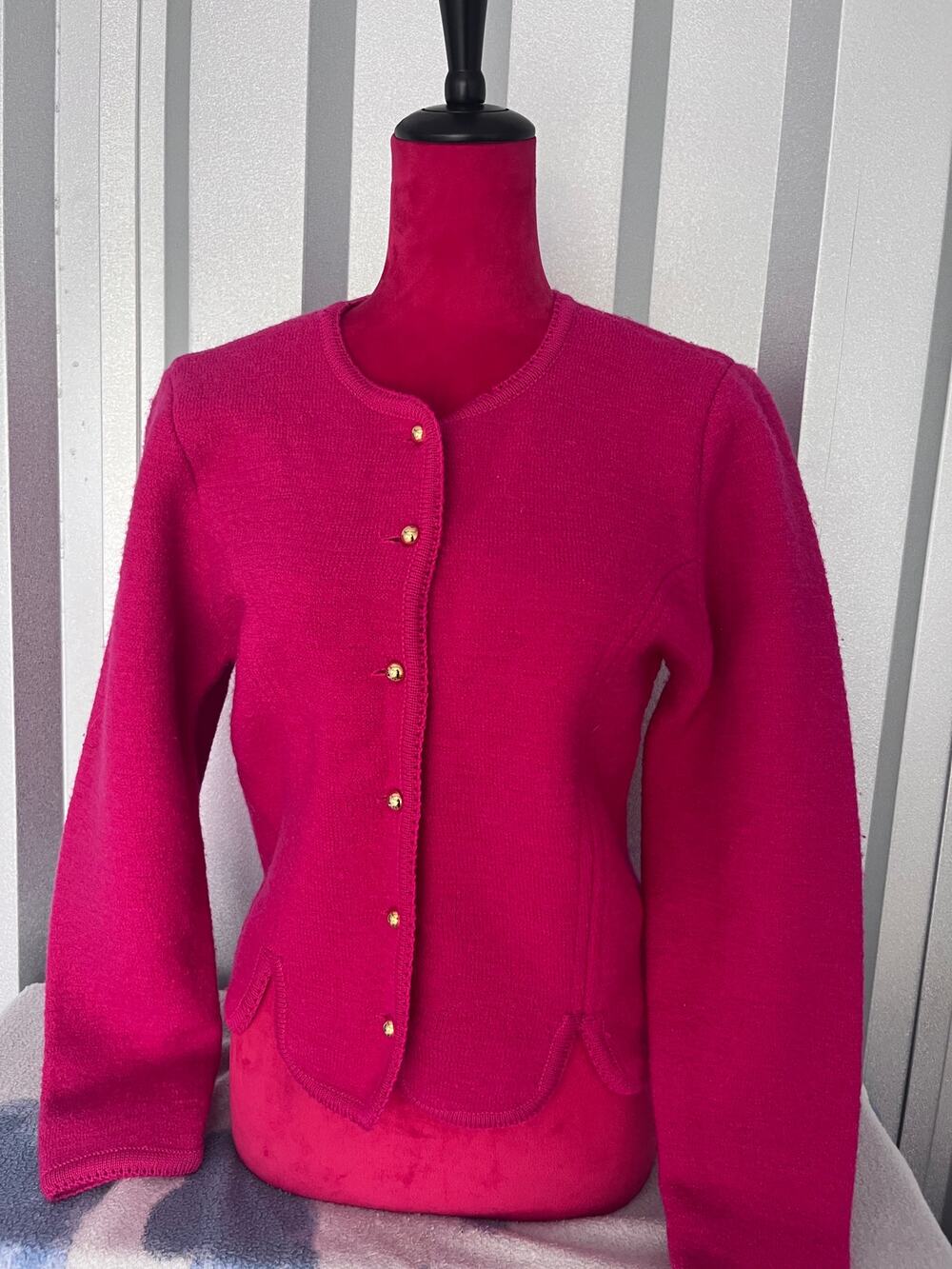 hot pink elegant cardigan